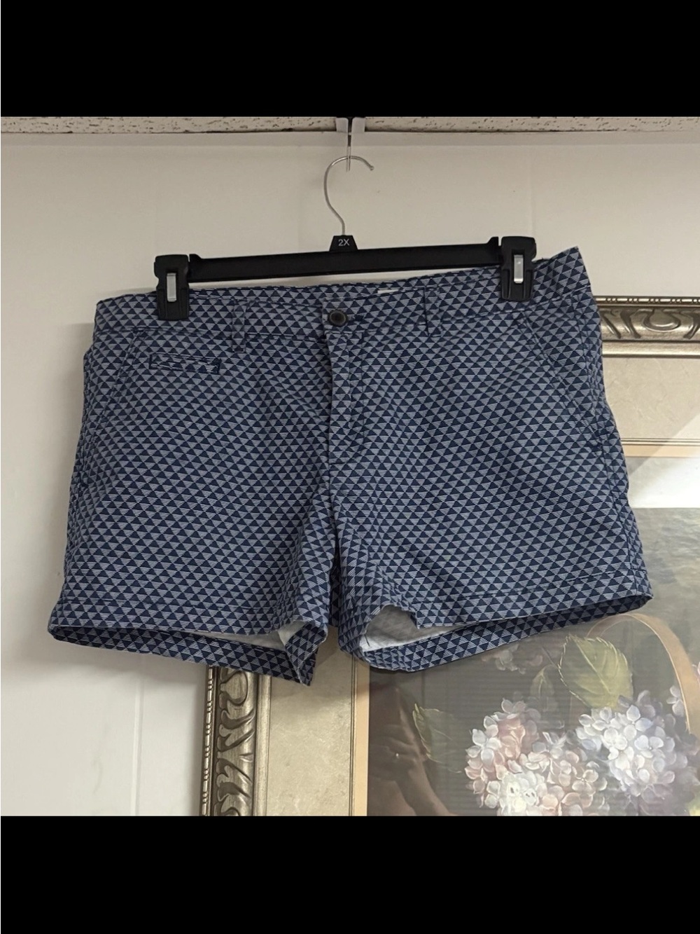 GAP Women's Navy Geometric Print Jean Shorts